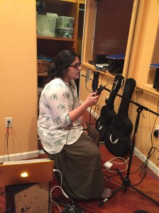 The amazingly talented Vidushi belting the vocal tracks of "Gold Crust Woman"